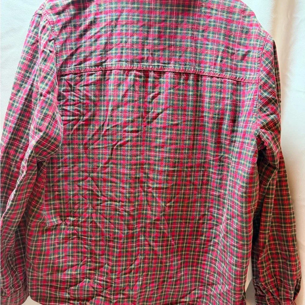 Vintage Bobbie Brooks Christmas‎ Flannel Shirt • Snowmen Embroidery • Plaid •